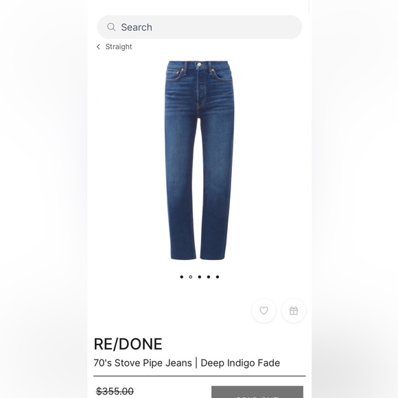 RE/DONE straight leg jeans - like new! - Sz 28 - Picture 5 of 9